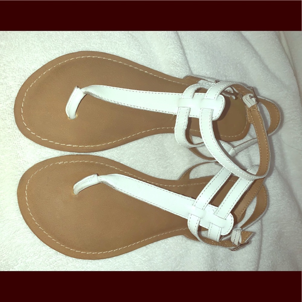 Franco Sarto White sandals (worn 1 time)